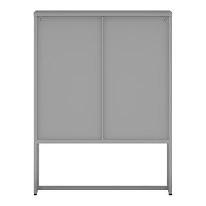 Commode Sund ladekast staal 105x80x40 cm grijs [en.casa]