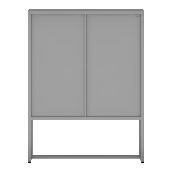 Commode Sund ladekast staal 105x80x40 cm grijs [en.casa]
