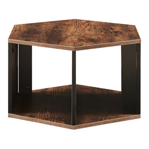 Set de 2 tables basses Molde noir effet noyer [en.casa]