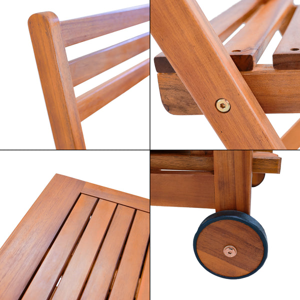 Ensemble de meubles de jardin 7 pièces Acerenza bois d'acacia naturel Certifié FSC® [en.casa]