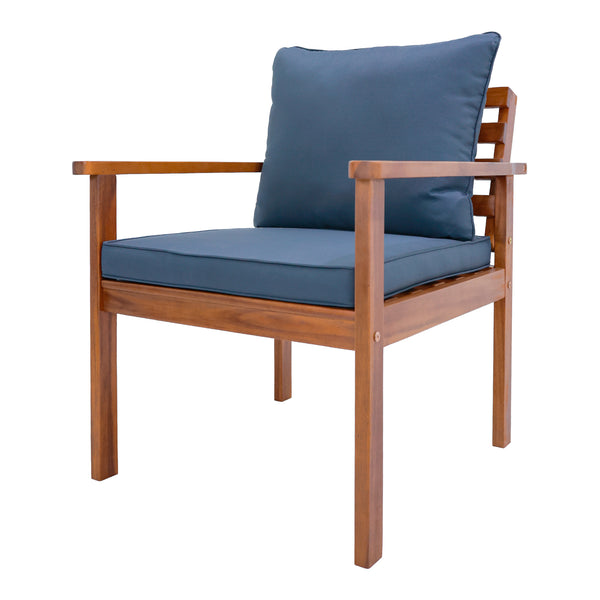 Tuinset Brittoli 4-delig houtkleurig en grijs FSC®-gecertificeerd [en.casa]