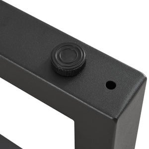 Lot de 2 pieds de table Lunderskov acier 35 x 50 cm noir [en.casa]