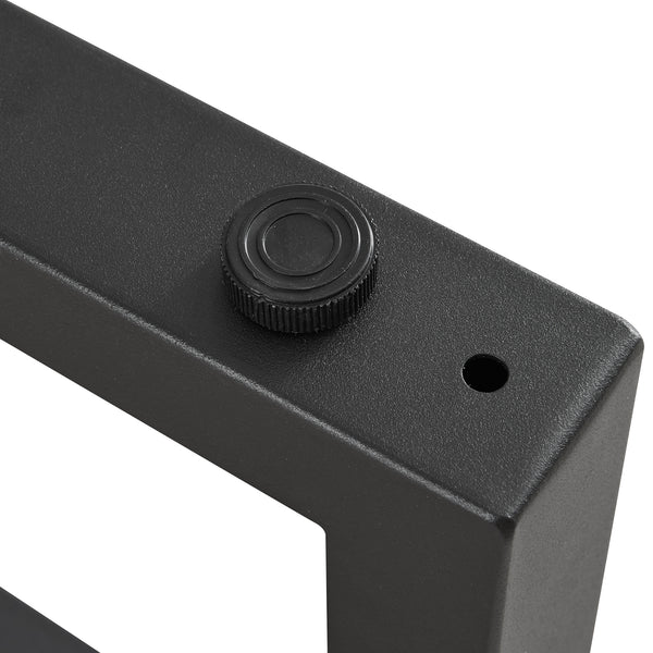 Lot de 2 pieds de table Lunderskov acier 35 x 50 cm noir [en.casa]