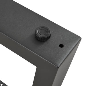Lot de 2 pieds de table Marstal acier 42 x 40 cm noir [en.casa]
