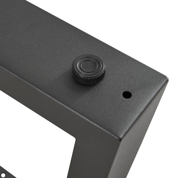 Lot de 2 pieds de table Marstal acier 42 x 40 cm noir [en.casa]