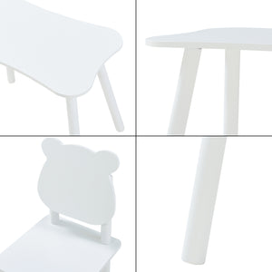 Ensemble de table et 2 chaises pour enfants Panjang blanc [en.casa]