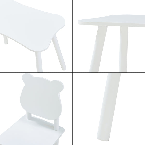 Ensemble de table et 2 chaises pour enfants Panjang blanc [en.casa]