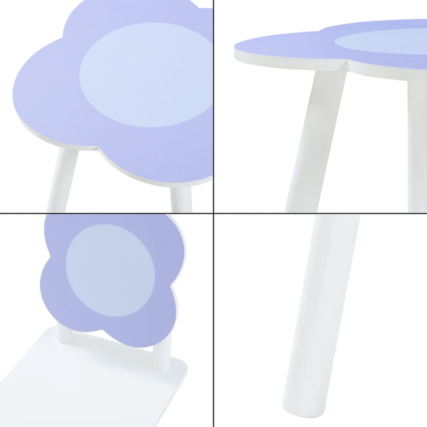 Ensemble de table et 2 chaises pour enfants Simrishamn blanc violet [en.casa]