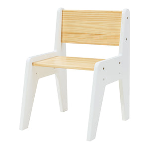Kindertafel met kinderstoel Skinnskatteberg naturel en wit [en.casa]