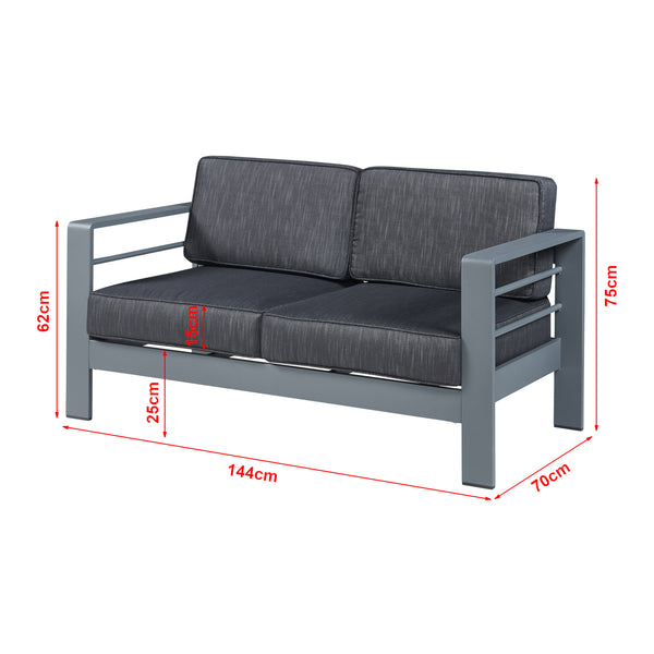 Tuinset Avise 5-delig antraciet en donkergrijs casa.pro