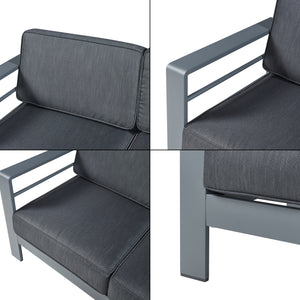 Tuinset Avise 2-delig tuintafel met tuinbank antraciet en donkergrijs casa.pro