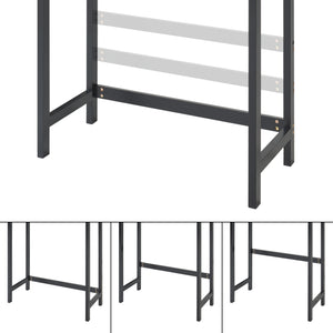 Meuble WC Tervola 172 x 63 x 27 cm noir naturel [en.casa] 