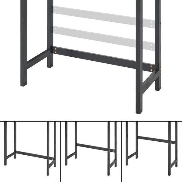Meuble WC Tervola 172 x 63 x 27 cm noir naturel [en.casa] 