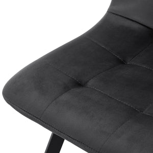 Lot de 4 chaises de salle à manger Lexnitz gris foncé noir [en.casa]
