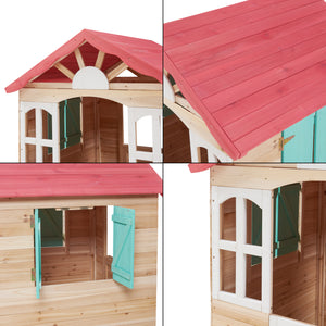 Cabane de jeu d'extérieur Lulä 130 x 115 x 101 cm bois de sapin casa.pro