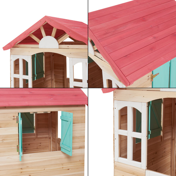 Cabane de jeu d'extérieur Lulä 130 x 115 x 101 cm bois de sapin casa.pro