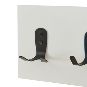 Wandkapstok Vänd 32x60x14 cm wit en zwart [en.casa]