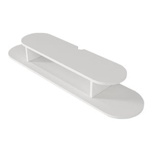 Meuble TV Targema mural 120 x 30 x 16 cm blanc [en.casa] 