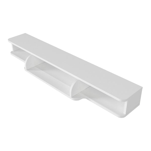 Meuble TV Aar mural 135 x 30 x 16 cm blanc [en.casa] 