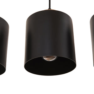 Suspension Posdand 5 x E27 40 W Hauteur max 130 cm noir [lux.pro]