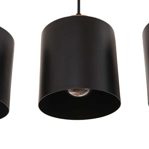 Suspension Posdand 5 x E27 40 W Hauteur max 130 cm noir [lux.pro]