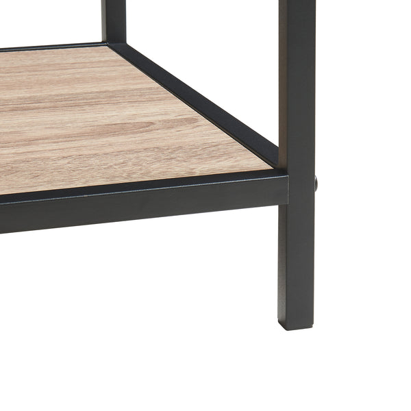 Consoletafel Belana 110x40x80 cm zwart en eikenkleurig [en.casa]