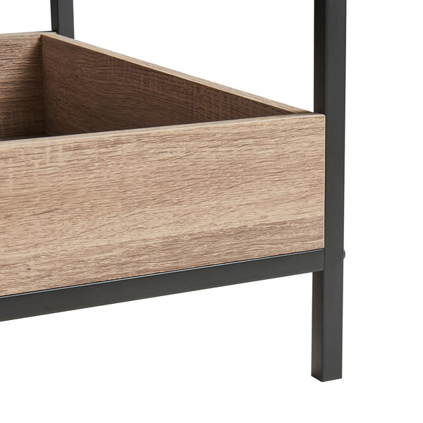 Table basse Belana 100 x 48 x 39 cm noir effet chêne [en.casa]