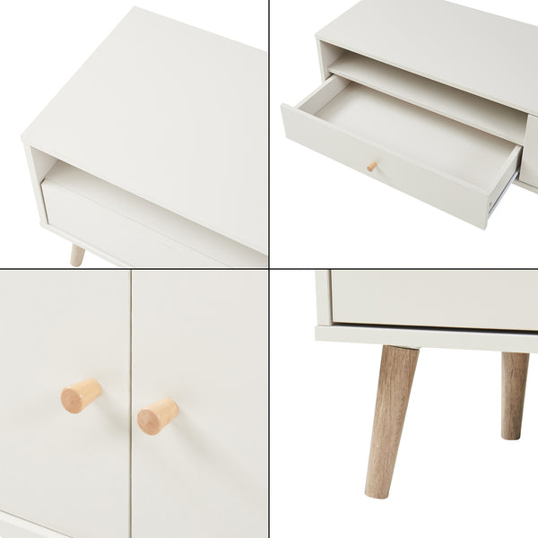 Meuble TV Hallevil 150 x 39 x 45 cm gris clair [en.casa]
