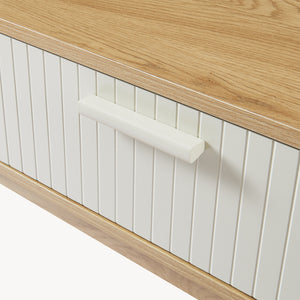 Table console Ferrersp 100 x 40 x 80 cm effet chêne / couleur sable [en.casa]