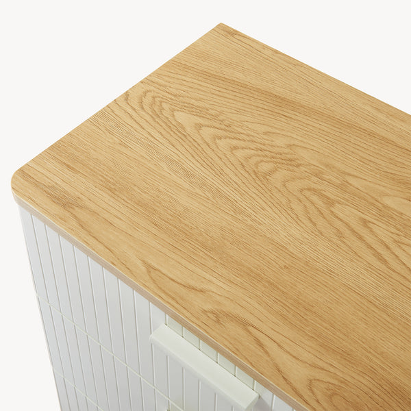 Commode Ferrersp 70 x 60 x 40 cm effet chêne / couleur sable [en.casa] 