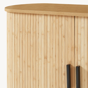 Schoenenkast Tvedestrand dressoir 100x40x80 cm naturel en zwart [en.casa]