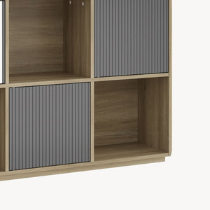 Buffet Trömi 75 x 120 x 30 cm effet chêne gris [en.casa]
