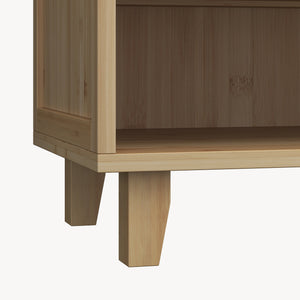 Armoire à chaussures Sirgerg 91 x 72 x 35 cm bambou naturel [en.casa]