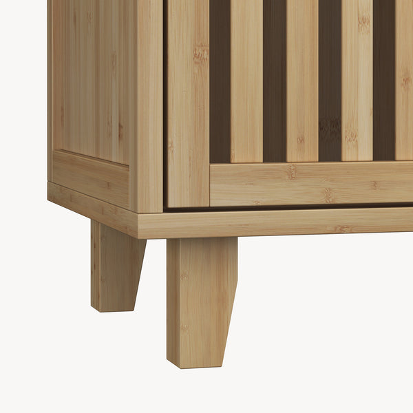 Commode Sirgerg bamboe 77x72x33 cm naturel [en.casa]