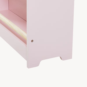 Kinderboekenrek Virer met 3 open vakken 78x60x18 cm roze [en.casa] 