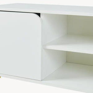Tv-meubel Reyri 120x39x52 cm wit en goudkleurig [en.casa]