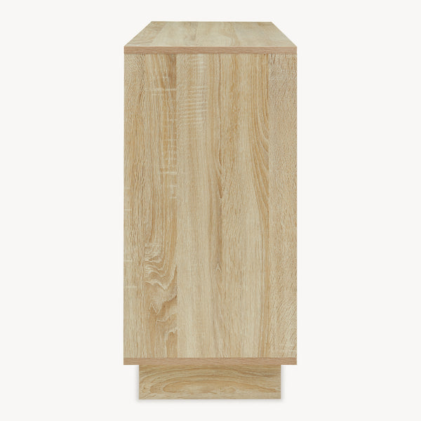 Dressoir Kenta 100x35x72 cm sonoma eiken en wit [en.casa]