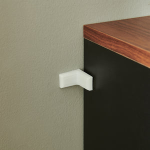 Toiletpapierhouder Trond 76x18x18 cm Zwart/Walnootlook [en.casa]