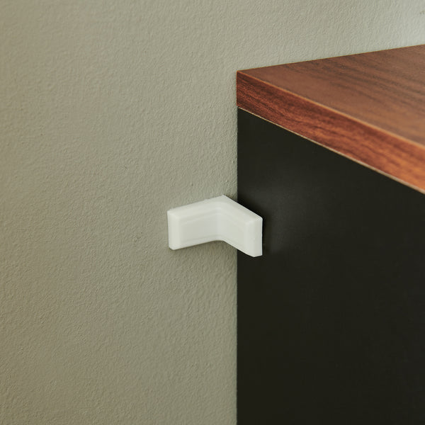 Toiletpapierhouder Trond 76x18x18 cm Zwart/Walnootlook [en.casa]