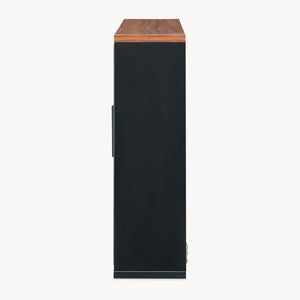 Armoire murale de salle de bain avec miroir Trond 50 x 60 x 15 cm noir effet noyer [en.casa]