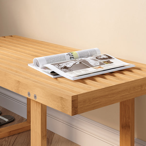 Zitbank Aarela 91x41x38 cm Bamboe [en.casa]