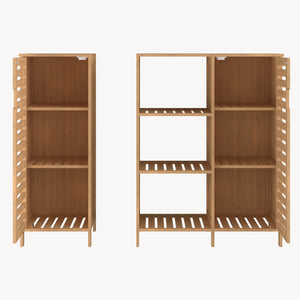 Dressoir Hakseri bamboe 87x99x33 cm naturel [en.casa]