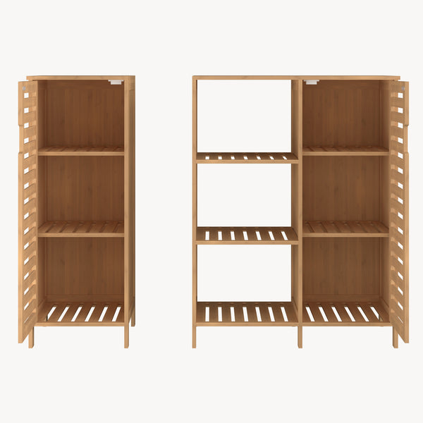 Dressoir Hakseri bamboe 87x99x33 cm naturel [en.casa]