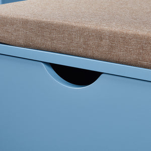 Banc à chaussures Colwyn 80 x 40 x 45 cm bleu [en.casa]