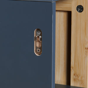 Armoire murale de salle de bain Svanes bambou 60 x 30 x 20 cm gris foncé naturel [en.casa]