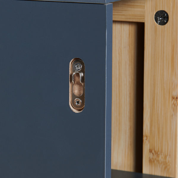Armoire murale de salle de bain Svanes bambou 60 x 30 x 20 cm gris foncé naturel [en.casa]