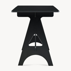 Bureau Bostenenna 120 x 60 x 75 cm noir effet bois veiné [en.casa]