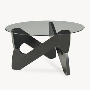 Table basse Reypio Ø70 x 35 cm noir / gris [en.casa]