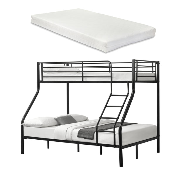 Metalen stapelbed kinderbed met matrassen 210x147,5x168 cm - 2 kleuren