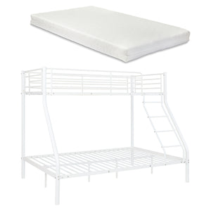 Metalen stapelbed kinderbed met matrassen 210x147,5x168 cm - 2 kleuren